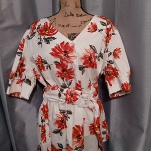 Donated- Floral v- neck top